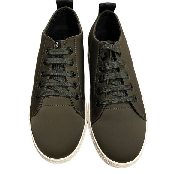 Onia levi sneakers shoes neoprene solid deep sage dark green Mens 9 M - Picture 3 of 11
